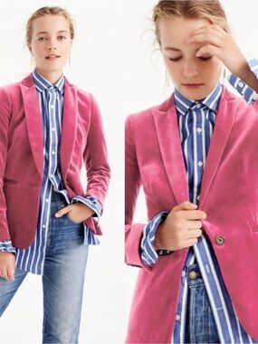 J. Crew Tall Parke Blazer in Velvet Dried Rose Pink Size 8 Tall